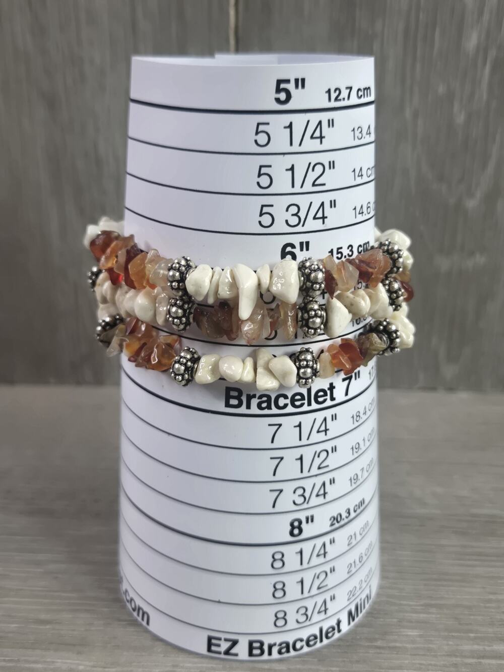 RARE 2003 Silpada B0928 Agate Carnelian Triple Strand Sterling Silver Bracelet